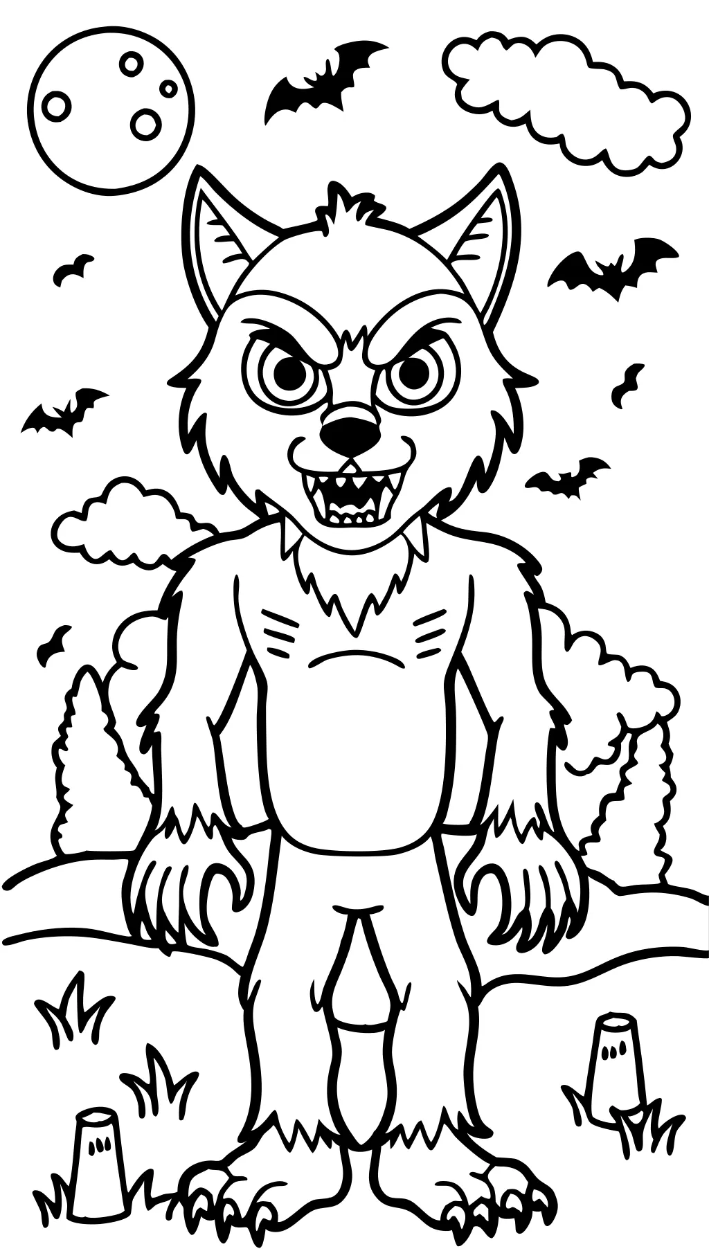 werewolf coloring goosebumps movie coloring pages